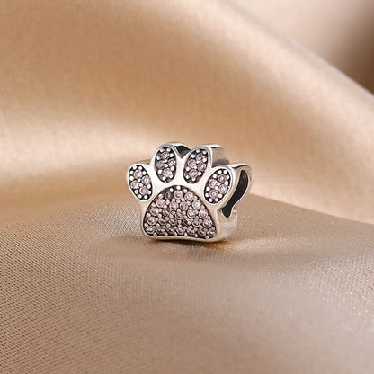Hot selling 925 Silver Cake Cup Dog Claw Gift Box Pendant Beads, Fit DIY Women's Jewelry Accessories with European Bracelets