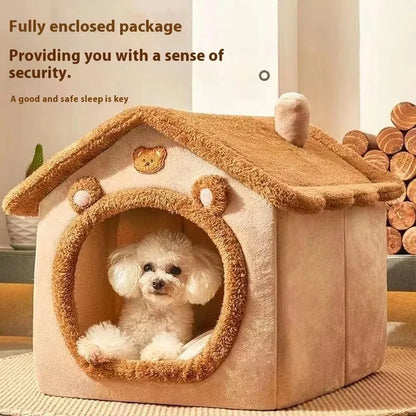 Pets Tent Cozy Cave Nest Indoor Pet Deep Sleep Comfort Cat Bed Iittle Mat Basket Small Dog House Products Semi-enclosed Cat Bed