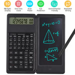 Foldable Scientific Calculator 10-Digit Digital Large Display with an Erasable Writing Tablet Digital Drawing Pad Math Calculator