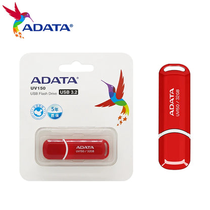 ADATA UV150 USB3.2 High-speed Flash Drive Plug And Play Easy Portable USB Flash Drive Black 256GB 128GB 64GB 32GB