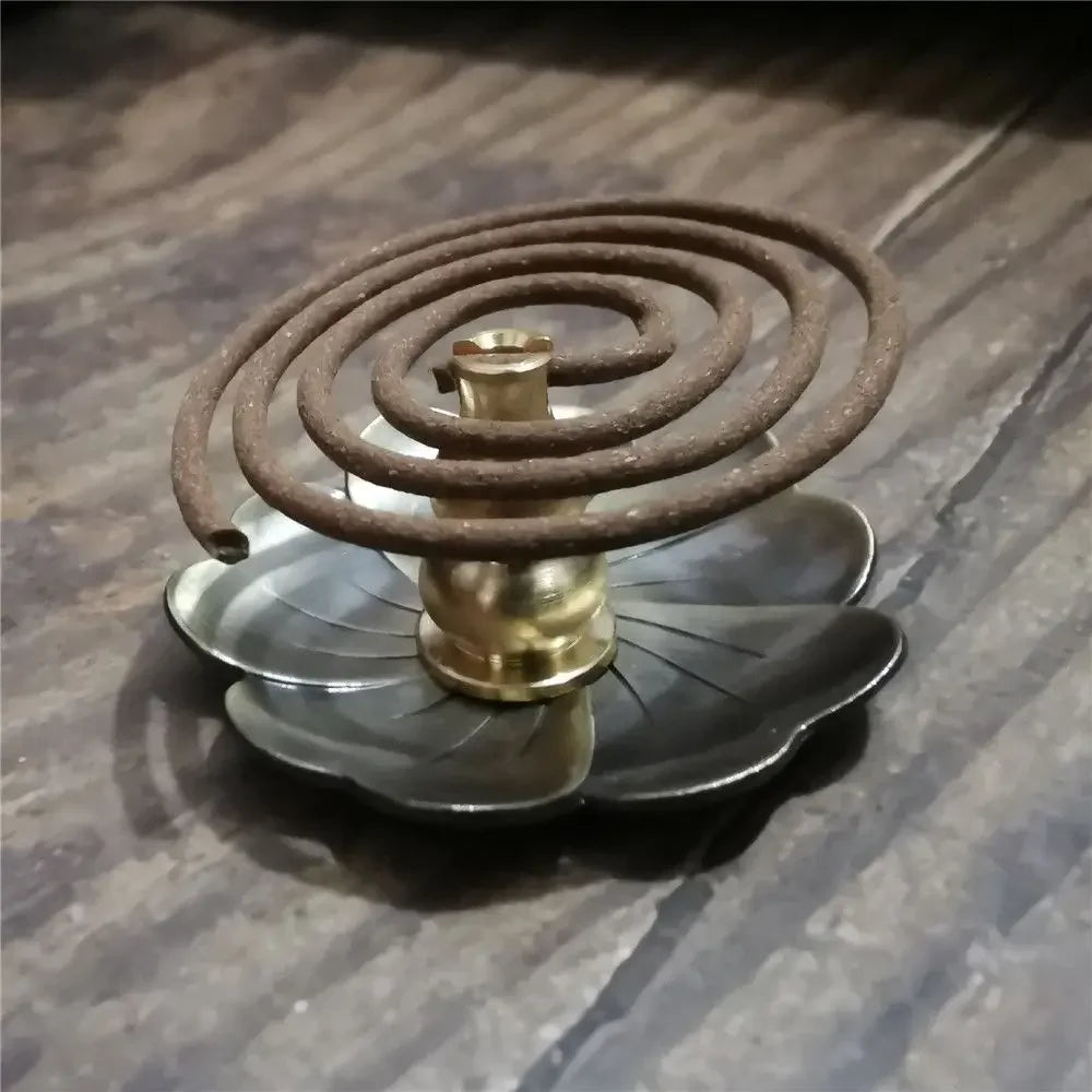Brass Incense Burner Holder For Incense, Stick Coil Bottle Gourd Shaped Copper Incense Holder, Copper Censer