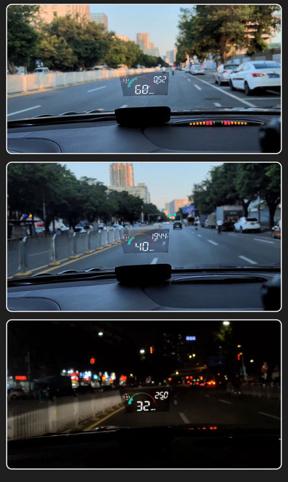 Car HUD, Head Up Display, Universal Digital GPS Speedometer, HD LCD Projection On Glass Windshield Projector for All Cars, M22