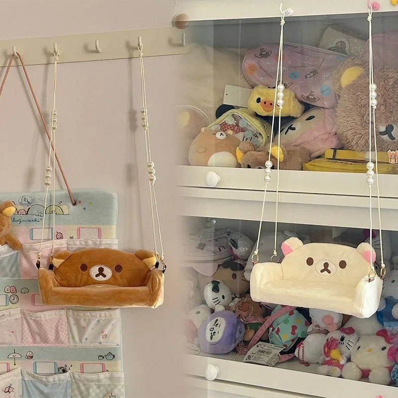 Hot Sale Anime Rilakkuma Expansion Wallet Purse Cartoon Bear Face Small Short Wallets Girls Cute Purses Money Clips Bag Toy gift
