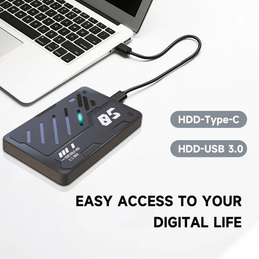 2.5 inch Portable External Hard Drive 160G/250G/320G/500G/750G/1TB HDD Mecha Style RGB Storage Disk USB 3.0 TypeC for PC Desktop