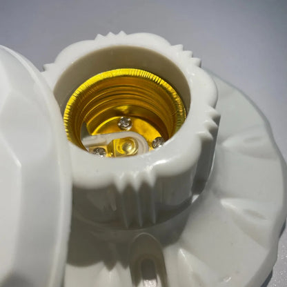 1-20Pcs, 220V E27 Screw Lamp, Stand Light Bulb Socket Holder Adapter Base, Cap Socket White Ceiling Light Lamp Bulb Fixing Base