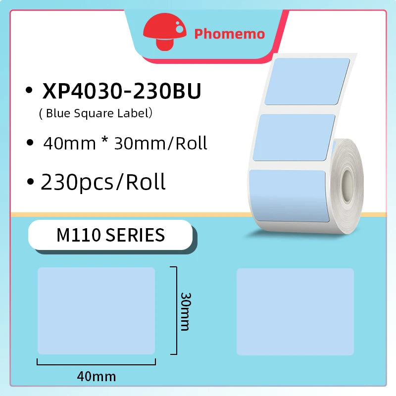 Phomemo M110 Thermal Wireless Label Printer Portable Bluetooth Sticker Mini Printer Barcode Label Maker Price Tag Printers DIY