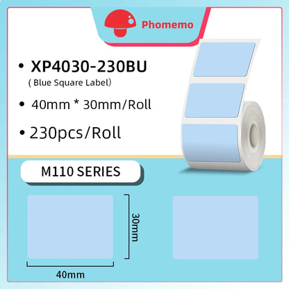Phomemo M110 Thermal Wireless Label Printer Portable Bluetooth Sticker Mini Printer Barcode Label Maker Price Tag Printers DIY