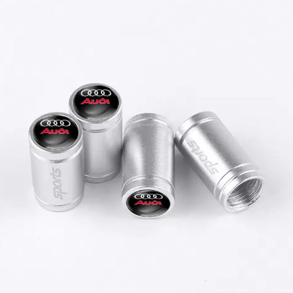 4 unids tapa de válvula de coche, tapas de válvula de rueda, cubierta antipolvo, accesorios de neumático para Audi S line Sports A1 A3 A4 A5 A6 A7 A8 Q2 Q3 Q5 Q7 TT S5 S3 S4