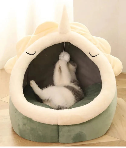 Deep Sleep Cat Bed, Cartoon Pet Bed, Foldable Removable Washable Pet Sleeping Bed for Small Dog, Mat Bag Cave, Cats Bed