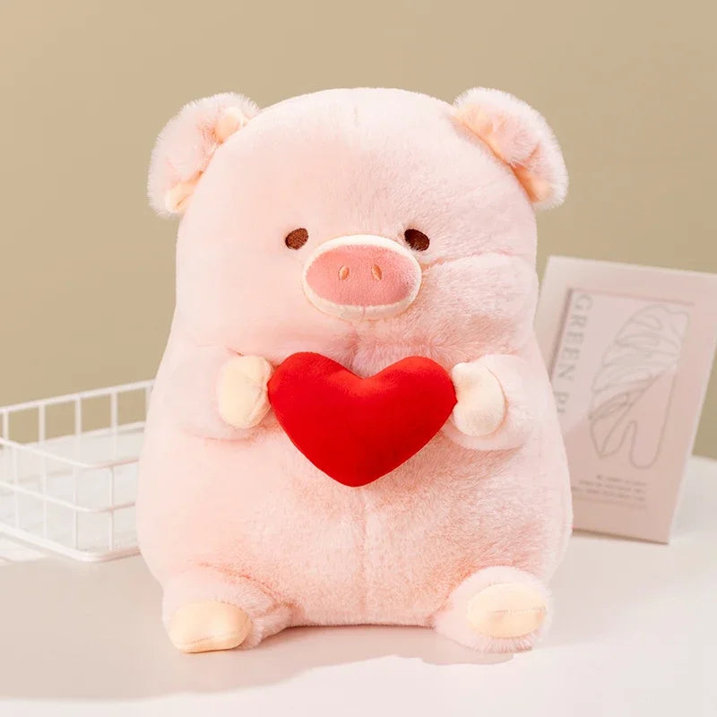 20/30 Cartoon Pig Hold Heart Plush Toys Cute Soft Lovely Stuffed Pillows Dolls For Birthday Festival Gift