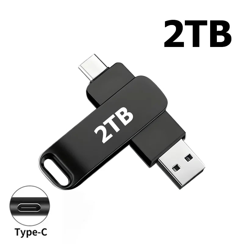 16TB Flash Drive USB 3.2 High Speed Metal Transfer Waterproof C Disk Type-C Large Storage for Phone Computer PC Data New 2026