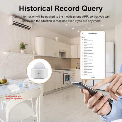 EWelink Zigbee With/Without a Stand PIR Motion Sensor, Human Body Infrared Detector, Security Alarm Sensor Works With APP
