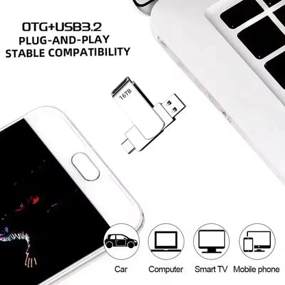Nueva unidad flash USB 3.2 de 16 TB, transferencia de alta velocidad, pendrive de metal, tarjeta de memoria, disco flash, memoria a prueba de agua, Stick 2026