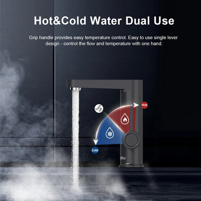 Briwellna Electric Water Heater Hot Water Faucet 2-in-1 Basin Tap Tankless Geyser 220V Instant Water Heater Faucet For Home