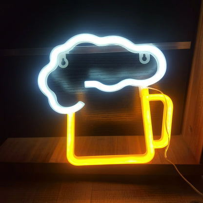 LED Neon Sign with USB/Battery for Bar Bedroom Game Room Wedding Party Wall Decor Christmas Gift Customizable Lighting