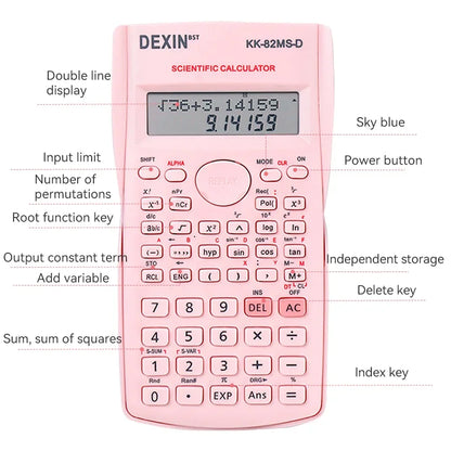 Portable Dual-Row Screen Multi-Functional Scientific Calculator Essential Stationery for School and Office Supplies