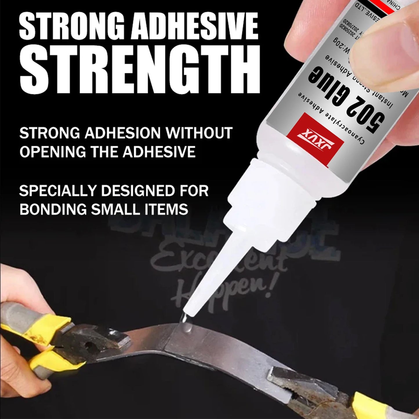 50/20g Multi-purpose 502 Instant Strong Super Glue Universal Superglue Mighty Instant Glue for Resin Ceramic Metal Glass Fast Dry