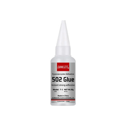 LOOLIFL 502 Super Glue Instant Quick-drying Cyanoacrylate Adhesive Leather Rubber Glass Wood Metal Strong Bond Liquid Glue Tool