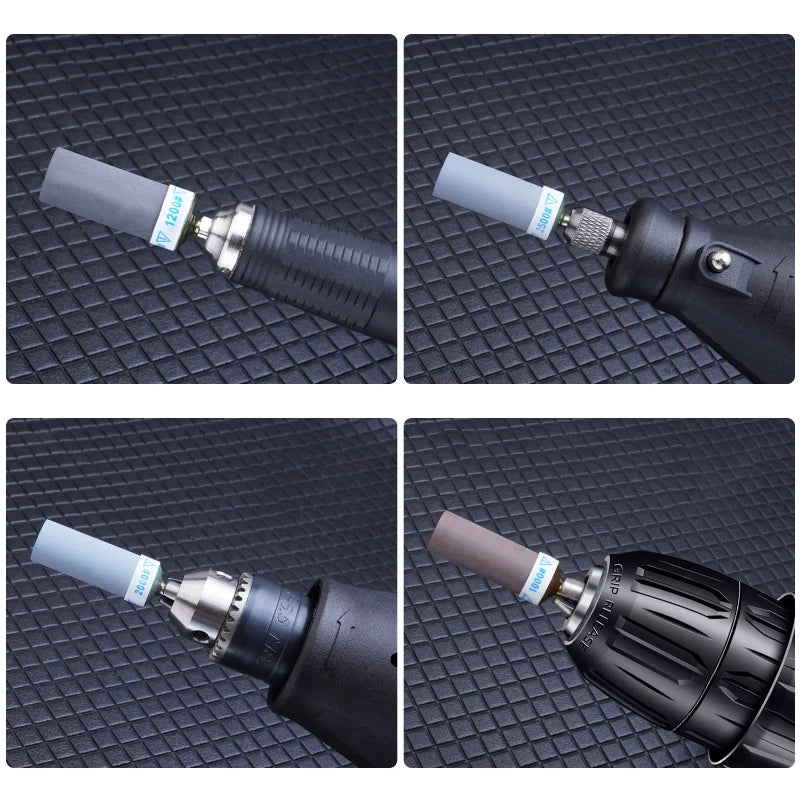Cylindrical Sandpaper Rod Grinding Head 180 Grit~5000 Grit 2.35 Handles for Polishing Metal Wood Jewelry