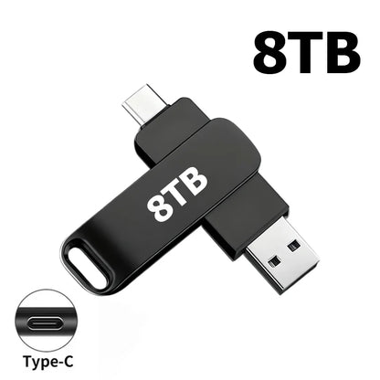 16TB Flash Drive USB 3.2 High Speed Metal Transfer Waterproof C Disk Type-C Large Storage for Phone Computer PC Data New 2026