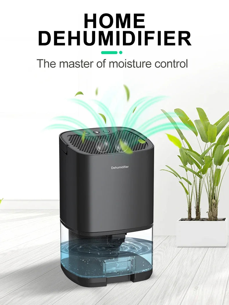 1000ML Portable Air Dehumidifier For Home Mute Moisture Absorbers Machine Air Dryer For Bedroom Office Kitchen Deodorizer Dryer