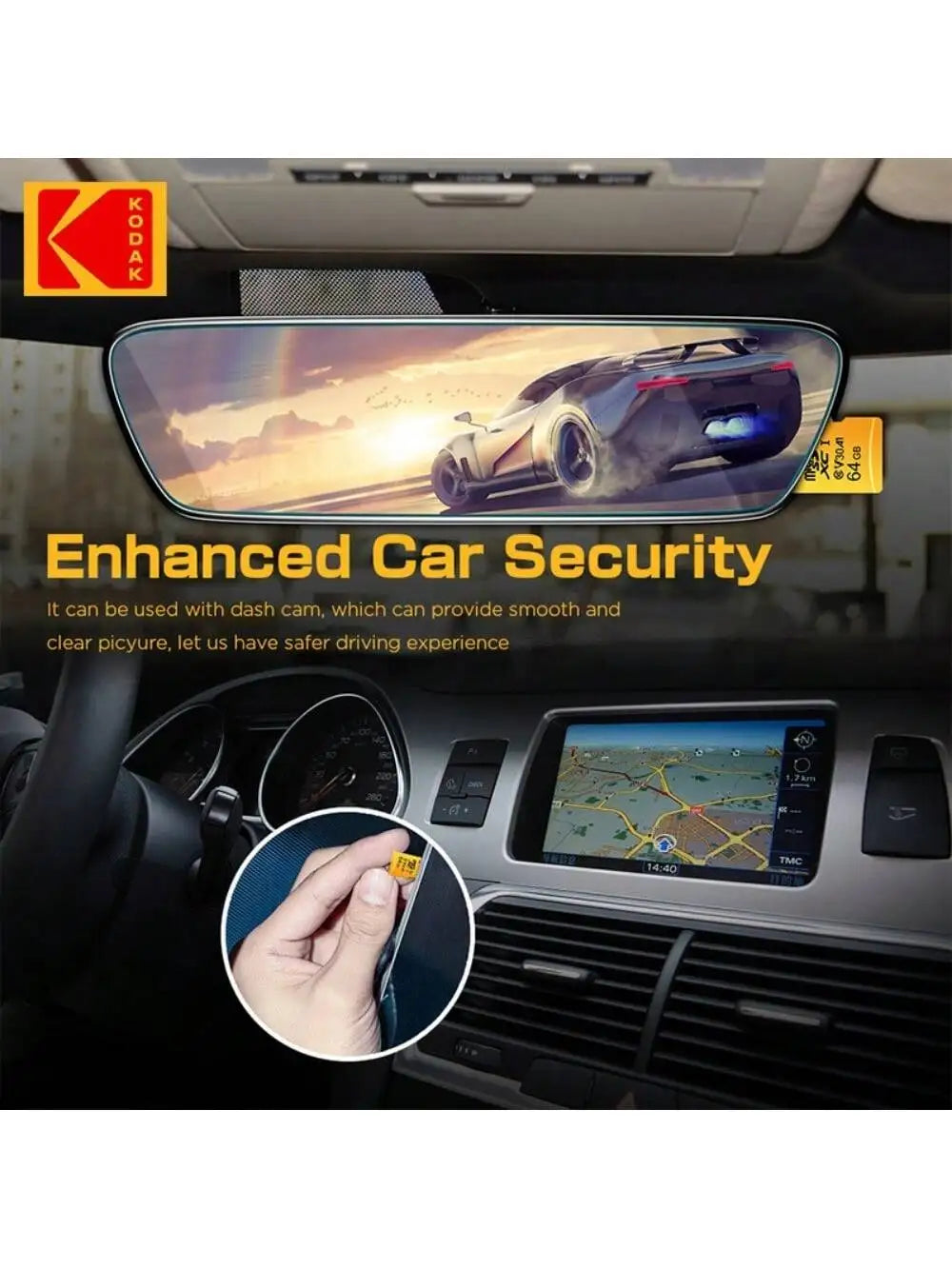 Kodak 32GB-256GB Micro SD Memory Card - High Speed Class 10 U3 UHS-I for Smartphones, Digital Cameras, Tablets and Drones