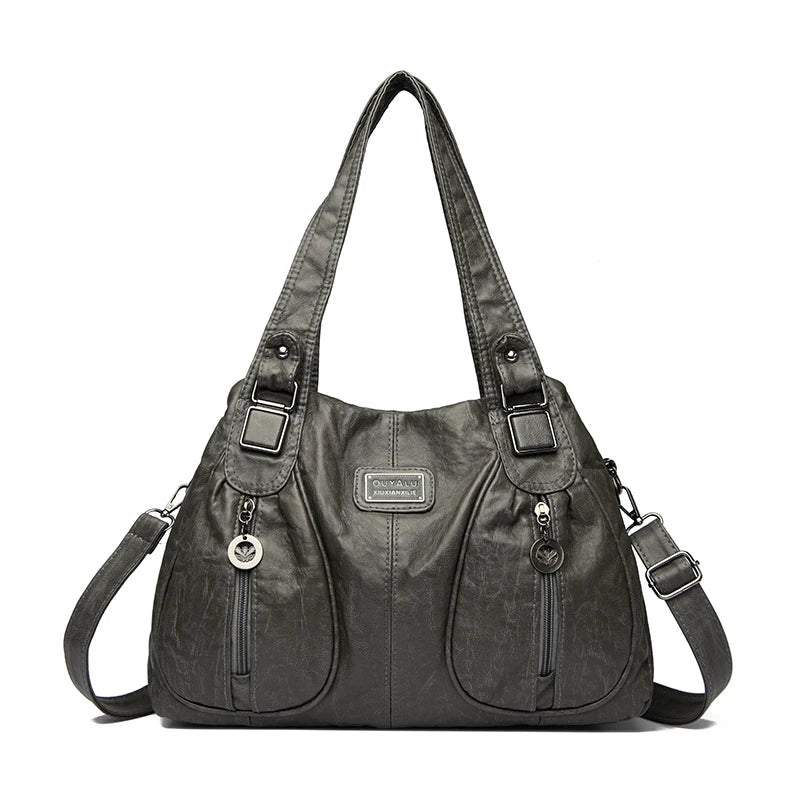 Luxury Designer Handbag Women High capacity Vintage Soft Leather Ladies Casual Large Capacity Shoulder Crossbody Bag Travel Sac