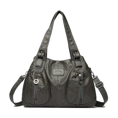 Luxury Designer Handbag Women High capacity Vintage Soft Leather Ladies Casual Large Capacity Shoulder Crossbody Bag Travel Sac
