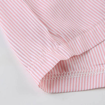 Striped Print Casual Shorts for Women, Elastic Waist Fashion Button Bottoms Streetwear, Chic Basic Y2K Loose Shorts