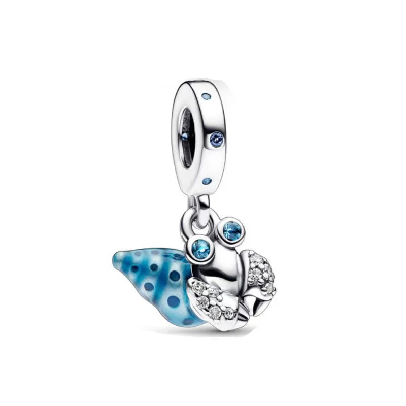 New Hot Selling Blue Pentagram, Butterfly Bead Turtle, Fish Pendant Suitable for European Original Bracelet DIY Exquisite Jewelry