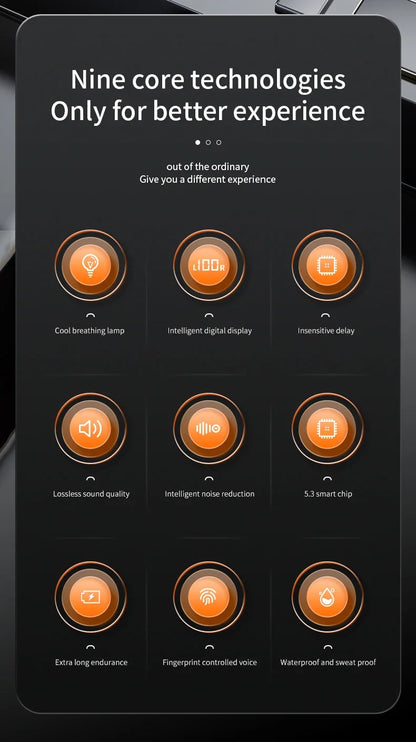 Sleep Wireless Earphone TWS Bluetooth 5.3 Headphones Hidden Earbuds IPX5 Waterproof Noise Reduction Sports Headset