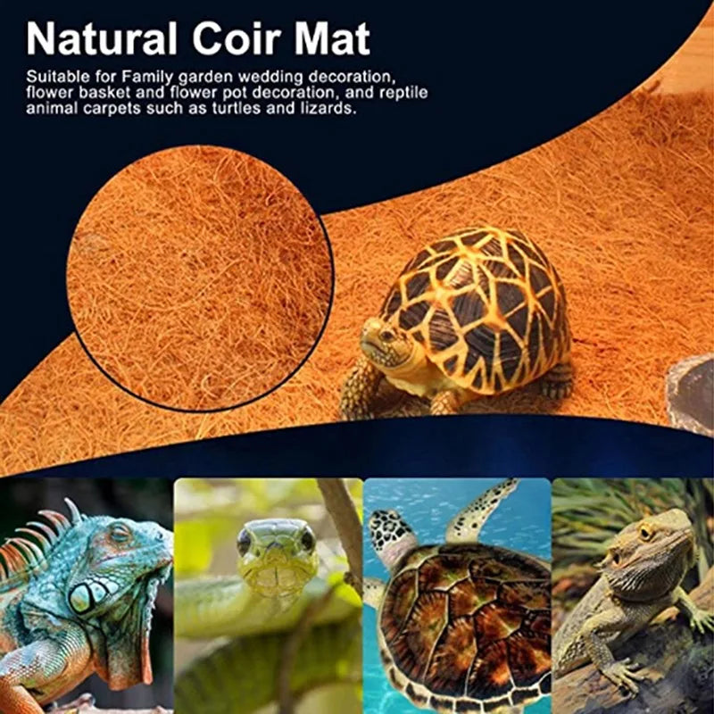 Plant Fiber Roll Natural Reptile Carpet Mat Reptile Bedding Supplies Insulation Flowerpot Basket Coconut Coir Liner Sheet Coco