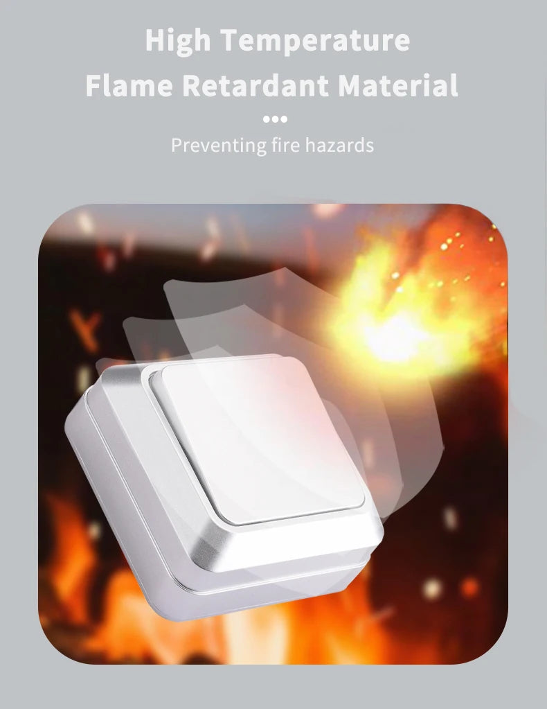 Silvery Wall Surface Button, Light Switch, EU Spray Paint Plastic Outdoor 1 Gang 1 Way, Wall Exterior Rocker On/Off  Switch, WESA