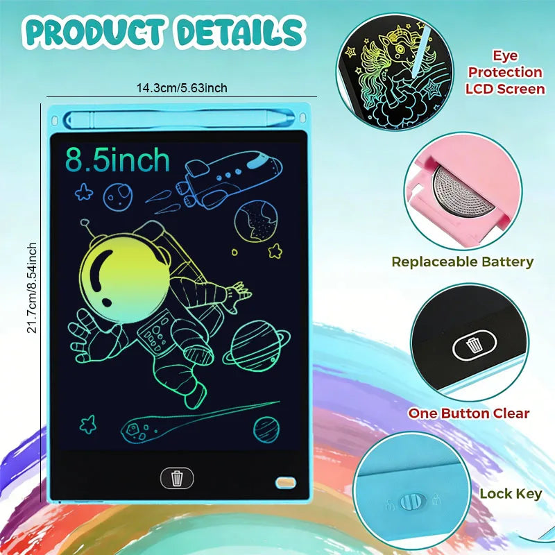 8.5inch LCD Writing Tablet Handwriting Pads Digital Drawing Tablet Portable Electronic Board Doodle Blackboard Educational Toys