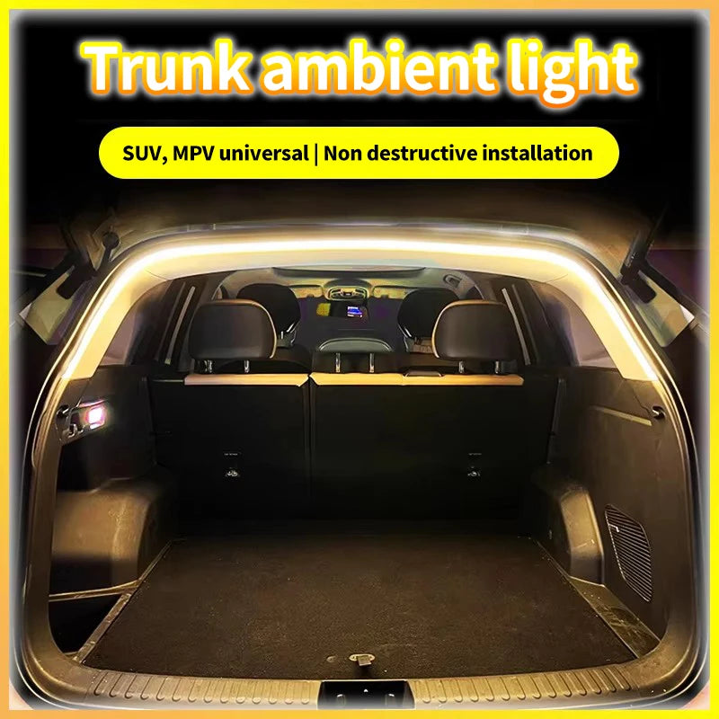 12V DIY environment light strip, car trunk LED light strip, high brightness, used for interior decoration of vehicles, tailgate