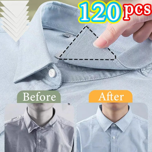 Anti Curl Collar Stays, Avoid Roll Polo Shirts Shaping Patch, Adhesive Stand Collar Shaper Sticker, Prevent Deformation Fixed Pads