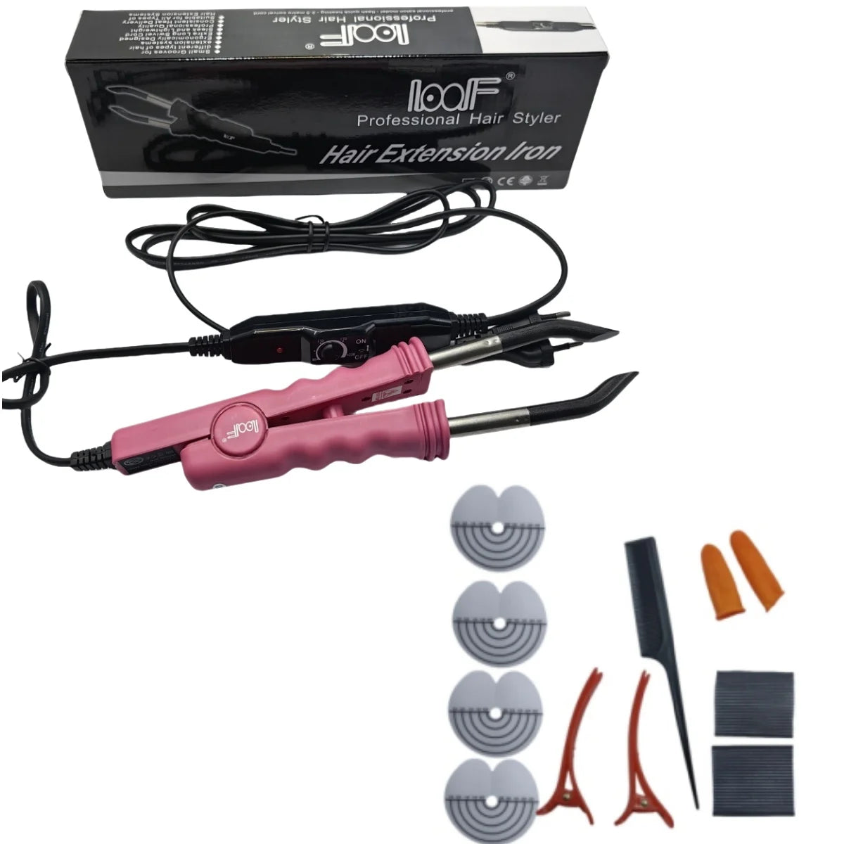Loof Professional Nueva Tenacilla de Fusión para Extensiones de Cabello con Temperatura Ajustable hasta 220℃, Mini Punta Calentadora Inteligente, Herramienta de Unión de Queratina
