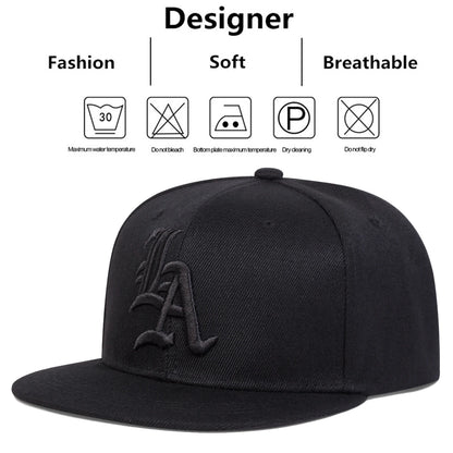 Sombreros de hip-hop unisex con bordado de letras góticas, gorras de béisbol informales ajustables para primavera y otoño, sombrero de protección solar