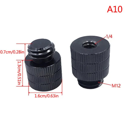 1/4 to M4 M5 M6 M8 M10 Conversion Screw 3/8" Male to Female Thread Screw Mount Converter Standard 1/4 Mount Adapter Screw