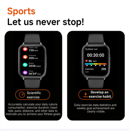 2026 New Smartwatches for Men and Women, Sports Fitness Tracker, IP68 Waterproof, Built-in 24H Heart Rate, 700 mAh Battery, Call Smart Watch