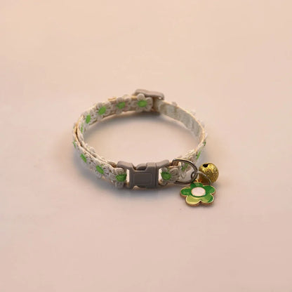 1Piece Adjustable Cat Collar With Pendant Lace Pet Collar Suitable For Small Cats and Dogs Cat Collar Personalized Accessories