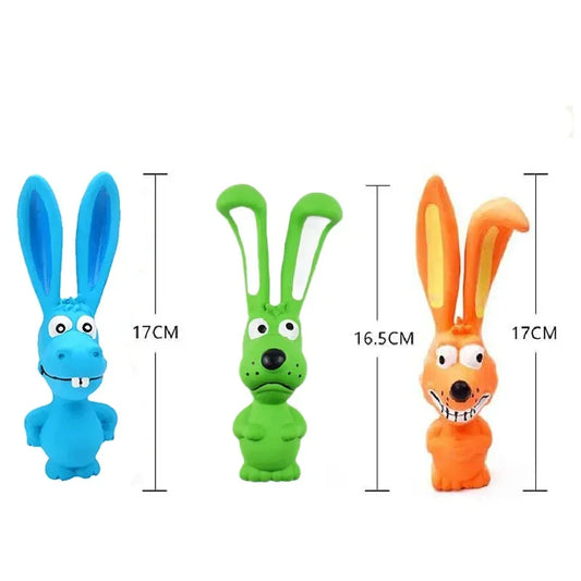 Squeaky Dog Rubber Toys, Bite-Resistant Dog Latex Chew Toy, Animal Shape Puppy Sound Toy, Pet Supplies for Small, Medium, Large Dogs