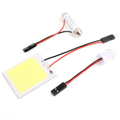 10/1 PCS 48 SMD T10 4W 12V COB Car Interior Panel LED Lights White Lamp Bulb Car Dome Reading Trunk Lamps