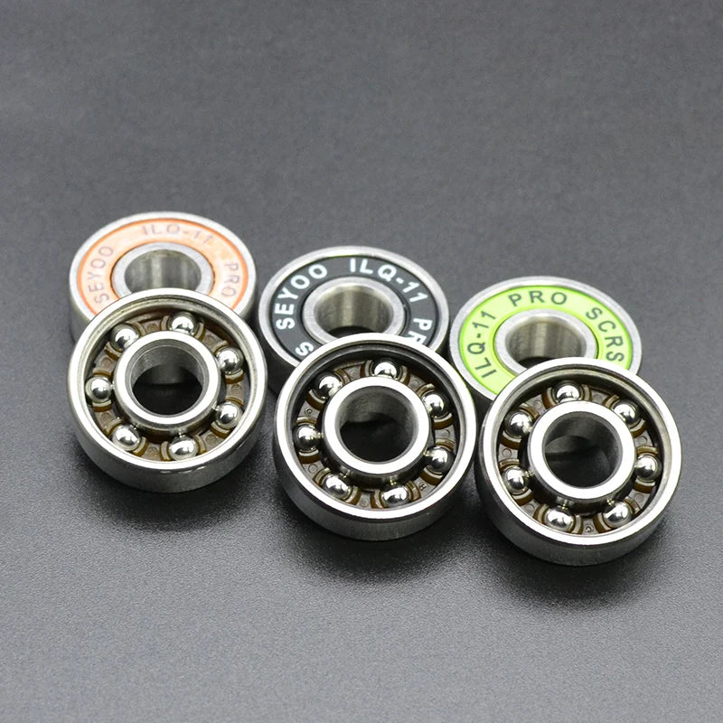 8Pcs 608 2RS Bearing ILQ-11 8x22x7 Green Longboard Speed Inline Skate Wheel Bearings Skate Scooter Smooth Skate Scooter Bearings