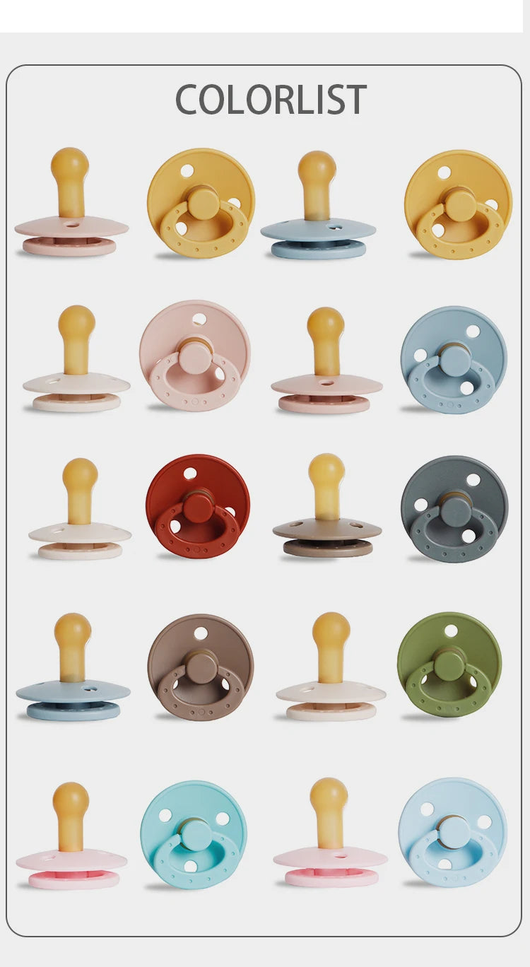 Silicone Baby Pacifier, Food Grade Silicone, Newborn Soother Solid Color Dummies Silicone Nipple For Bebe, 2PCS, Modabebe