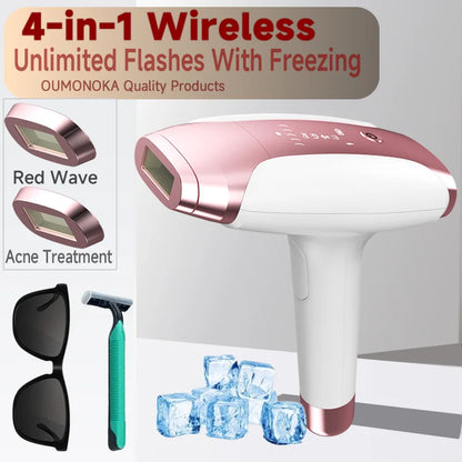 Permanent Laser Hair Removal, Bikini Women's IPL Depilators, Shaver, Facial Hair Cutting Machine, Men's Razo to Remove Hair, Hair Trimmer