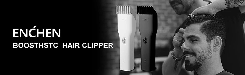Boost Electric Hair Clipper, Professional Cordless Fast Type-C Charging Ceramic Haircut Machine, Hair Trimmer For Men Adult, ENCHEN