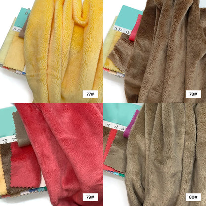 45x50cm 34~66# Plush Fabric For Sewing 5mm Pile Length 100 Polyester Hair Material For Popular Cotton Dolls DIY Handmade Fabric