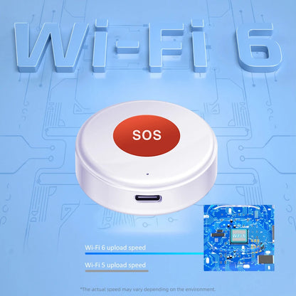 Smart Life APP WiFi SOS Emergency Button Tuya Home Security Elderly Children One-Click Call Help Alarm Remote Notification