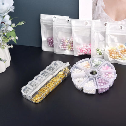 Plastic Transparent Storage Box Jewelry Beads Container Jewelry Tools Accessories Box Small Items Sundries Organizer Case